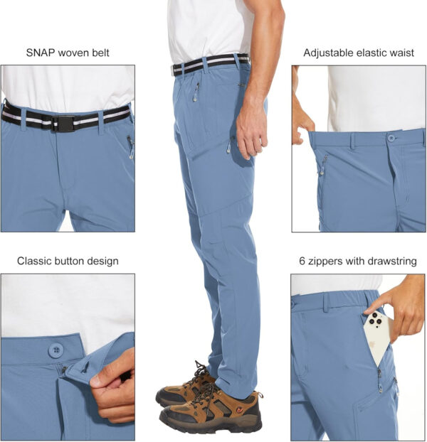 Arunlluta Hiking Pants for Men, Hiking Travel Pants Water-Resistant Mens Work Pants Stretch Quick Dry Lightweight