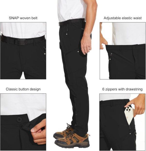 Arunlluta Hiking Pants for Men, Hiking Travel Pants Water-Resistant Mens Work Pants Stretch Quick Dry Lightweight