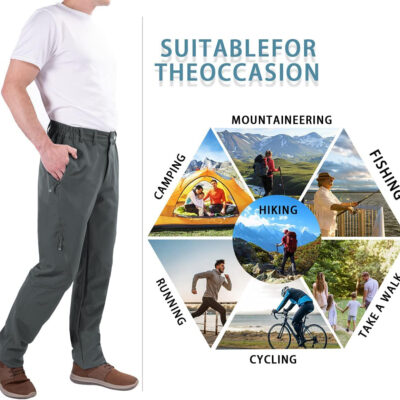 6899f3de00e91634c45d9648ad3772f9bac9285637cee5dfb0f9e.jpg Postropaky Mens Hiking Quick Dry Lightweight Waterproof Fishing Pants Outdoor Travel Climbing Stretch Pants