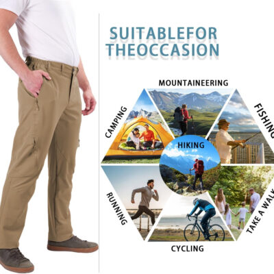 6899f3e361bade09f52ad99e98f99bbb5744934cb9f18b01259b5.jpg Postropaky Mens Hiking Quick Dry Lightweight Waterproof Fishing Pants Outdoor Travel Climbing Stretch Pants