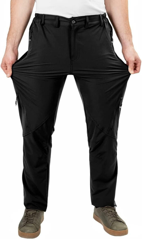 6899f3e4bb4760905393d61572ae9f32b634a708ddc889c0d2c83.jpg Postropaky Mens Hiking Quick Dry Lightweight Waterproof Fishing Pants Outdoor Travel Climbing Stretch Pants