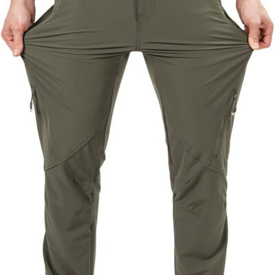 6899f3e9e3724b85ab11f40e7da7426ce19849e8ef82ac203cd2e.jpg Postropaky Mens Hiking Quick Dry Lightweight Waterproof Fishing Pants Outdoor Travel Climbing Stretch Pants