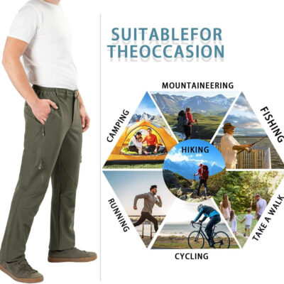 6899f3ee588a66d8e9d147b5d04860cd778c12f0887d19f808928.jpg Postropaky Mens Hiking Quick Dry Lightweight Waterproof Fishing Pants Outdoor Travel Climbing Stretch Pants