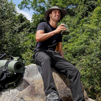 Cycorld Men's-Hiking-Pants-Lightweight-Water-Resistant-Quick-Dry Stretch for Travel Camping Fishing Outdoor