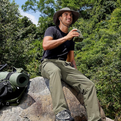 Cycorld Men's-Hiking-Pants-Lightweight-Water-Resistant-Quick-Dry Stretch for Travel Camping Fishing Outdoor