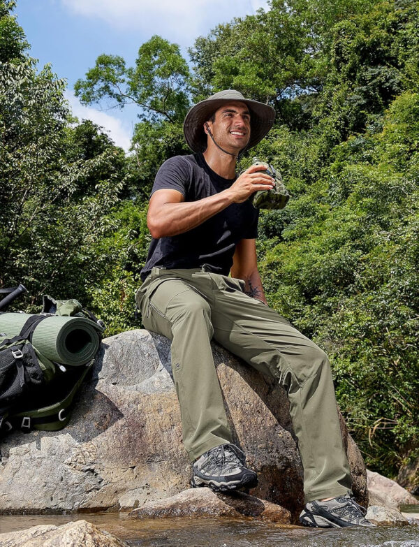 Cycorld Men's-Hiking-Pants-Lightweight-Water-Resistant-Quick-Dry Stretch for Travel Camping Fishing Outdoor