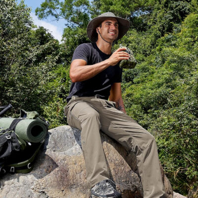 Cycorld Men's-Hiking-Pants-Lightweight-Water-Resistant-Quick-Dry Stretch for Travel Camping Fishing Outdoor
