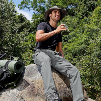 Cycorld Men's-Hiking-Pants-Lightweight-Water-Resistant-Quick-Dry Stretch for Travel Camping Fishing Outdoor