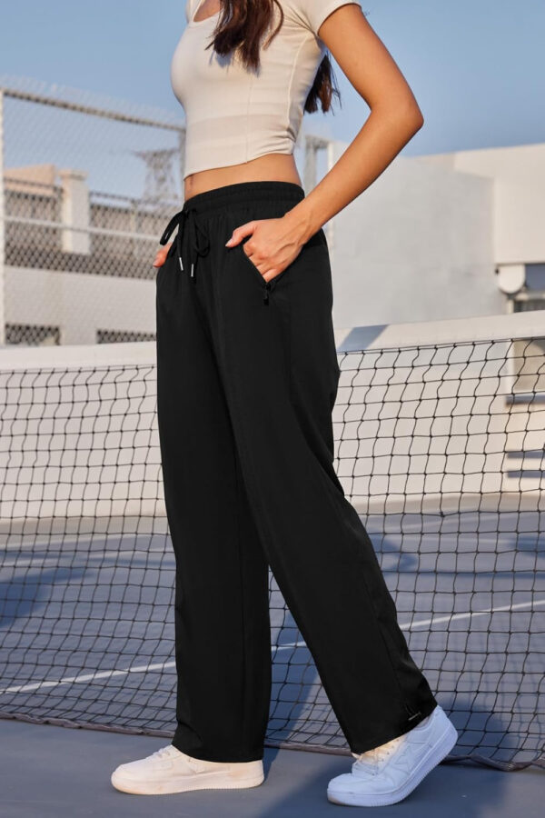 6899f558ea3958ec83c197b9ace5719ad486c8ba8a9e1b6e6b773.jpg Womens Athletic Hiking Pants Lightweight Quick Dry Water Resistant Elastic Waist Cargo Pants with Zipper Pockets
