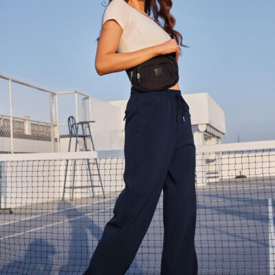 6899f56338bade3b9bc3017bfda3b788fc964df93ecf825a9177f.jpg Womens Athletic Hiking Pants Lightweight Quick Dry Water Resistant Elastic Waist Cargo Pants with Zipper Pockets