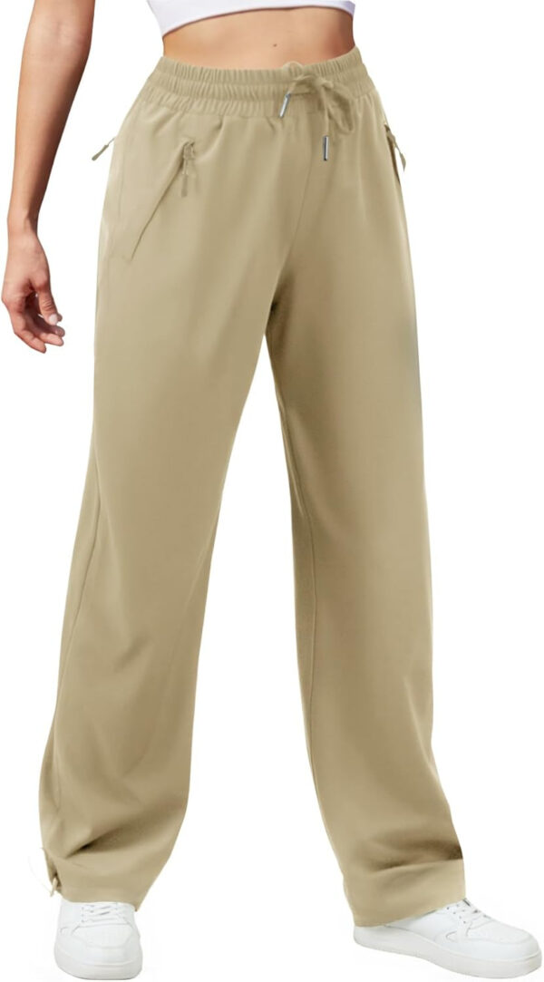 6899f565b3de6ce65b170d8ce5fc583cad67300bd8b1a50b84482.jpg Womens Athletic Hiking Pants Lightweight Quick Dry Water Resistant Elastic Waist Cargo Pants with Zipper Pockets