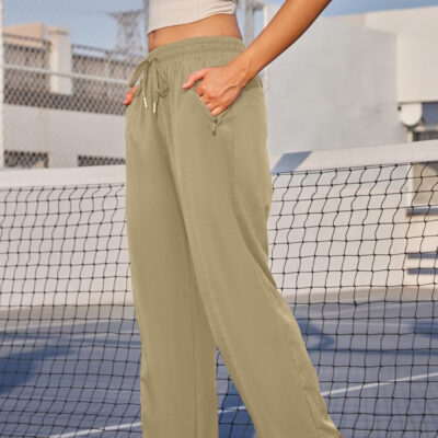 6899f56a6e630d88a4ff88dc082981fea13ecda3faa848139f341.jpg Womens Athletic Hiking Pants Lightweight Quick Dry Water Resistant Elastic Waist Cargo Pants with Zipper Pockets