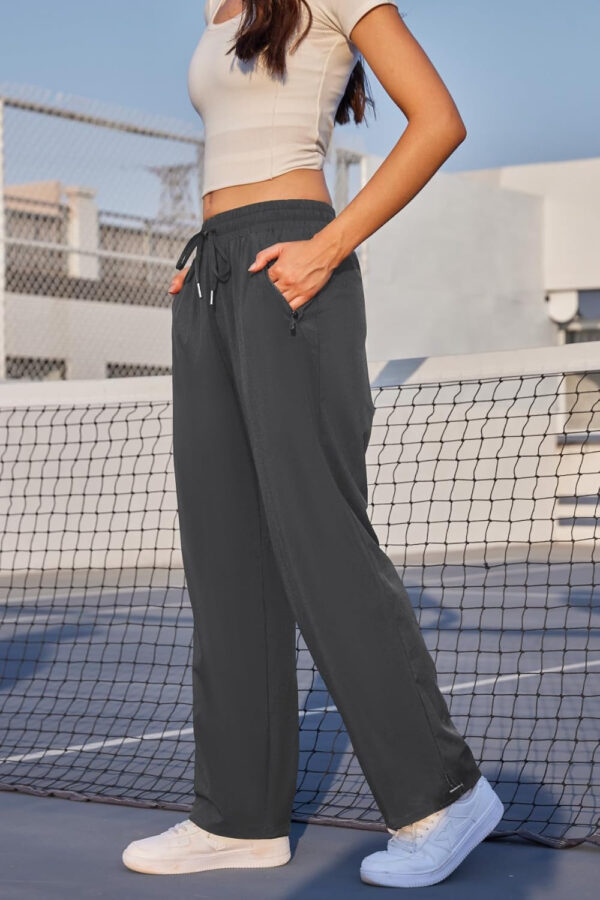 6899f57f6a72f2166779ad64a62ba8d7667e081412fe26c305d1f.jpg Womens Athletic Hiking Pants Lightweight Quick Dry Water Resistant Elastic Waist Cargo Pants with Zipper Pockets