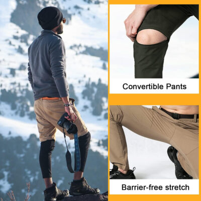 6899f6419e16888e237fe042762b8e8ad0f91f8c903d8e0388b1c.jpg Gash Hao Mens Hiking Convertible Pants Outdoor Waterproof Quick Dry Zip Off Lightweight Fishing Pants