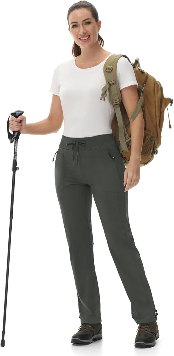 6899f6ae43daa57f226efe612259f2d04be92ce160939133b9f89.jpg Rdruko Women's Hiking Pants Quick Dry Lightweight Water Resistant Outdoor Pants Athletic Joggers with Zipper Pockets
