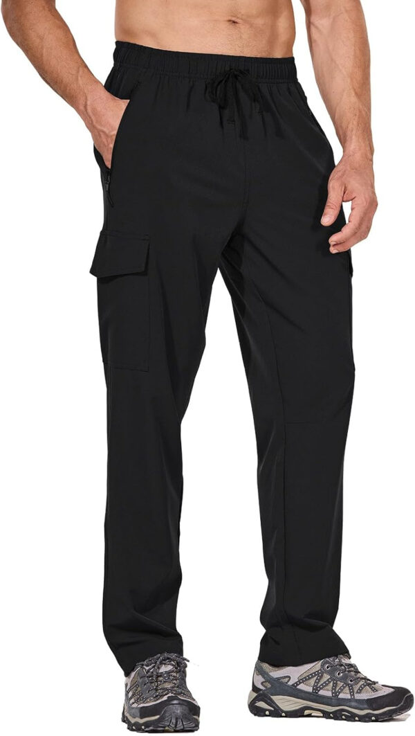6899f75b39927bf587069fac239e1bd0ad7cc4ed38333fd34d3a5.jpg baleaf Men's Hiking Pants Water Resistant Cargo Quick Dry Travel Elastic Waist with Zip Pockets UPF 50+ for Work Running