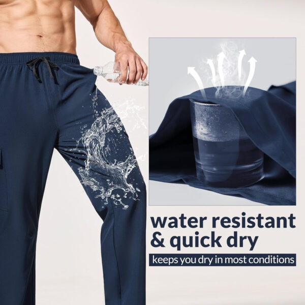 6899f763de8ad22f265f8495ab699913de87dd15e6f4effb8e84d.jpg baleaf Men's Hiking Pants Water Resistant Cargo Quick Dry Travel Elastic Waist with Zip Pockets UPF 50+ for Work Running