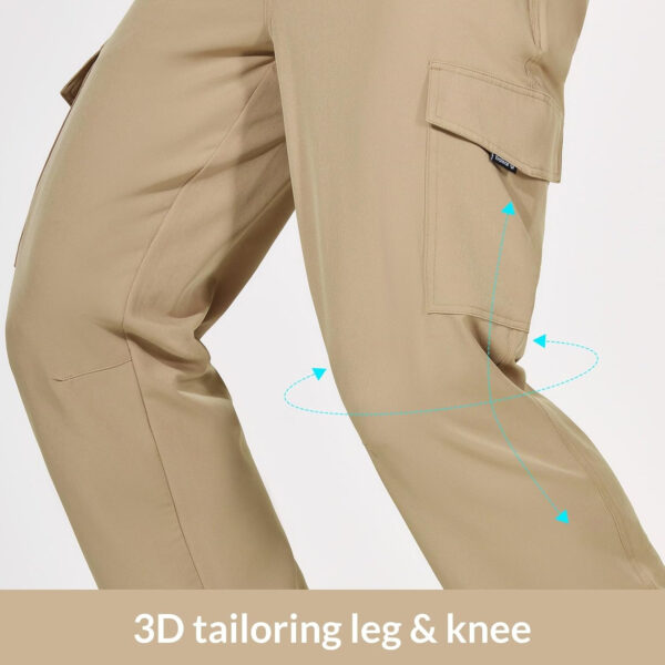 6899f76d0e0a261bc6f12f53f99d8b73552f3765c8543e392ff6e.jpg baleaf Men's Hiking Pants Water Resistant Cargo Quick Dry Travel Elastic Waist with Zip Pockets UPF 50+ for Work Running