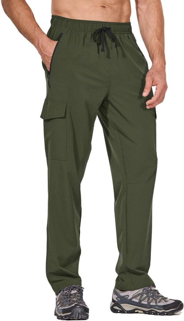 6899f76f3605dfdf0624d758cf75143a6d2d5689f643c7bcfcada.jpg baleaf Men's Hiking Pants Water Resistant Cargo Quick Dry Travel Elastic Waist with Zip Pockets UPF 50+ for Work Running
