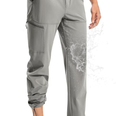 TBMPOY Men's Lightweight Hiking Pants Quick Dry 4 Pockets Stretch Water Resistant Travel Fishing Convertible Zip Cargo Jogger