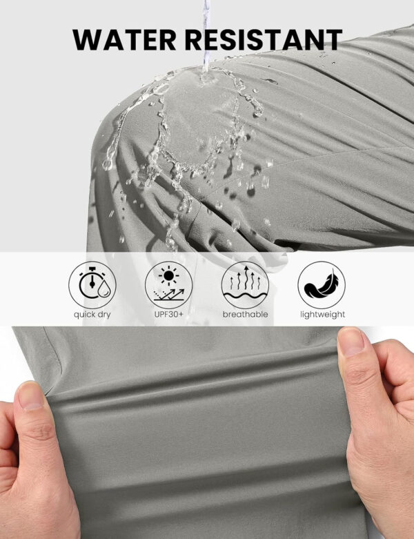 TBMPOY Men's Lightweight Hiking Pants Quick Dry 4 Pockets Stretch Water Resistant Travel Fishing Convertible Zip Cargo Jogger