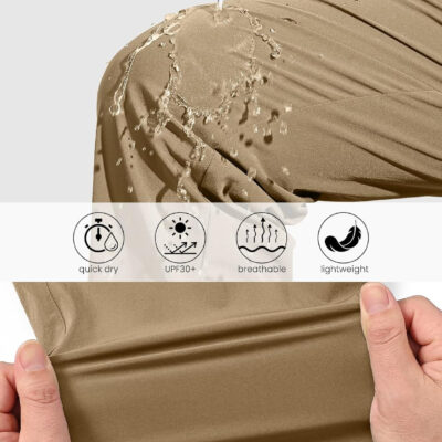 TBMPOY Men's Lightweight Hiking Pants Quick Dry 4 Pockets Stretch Water Resistant Travel Fishing Convertible Zip Cargo Jogger