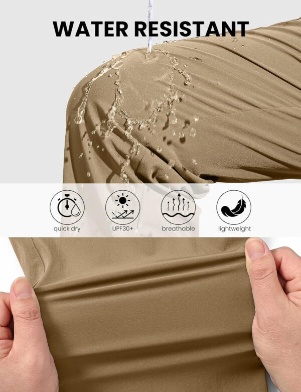 TBMPOY Men's Lightweight Hiking Pants Quick Dry 4 Pockets Stretch Water Resistant Travel Fishing Convertible Zip Cargo Jogger