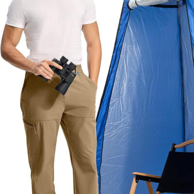 TBMPOY Men's Lightweight Hiking Pants Quick Dry 4 Pockets Stretch Water Resistant Travel Fishing Convertible Zip Cargo Jogger