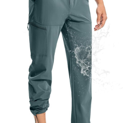 TBMPOY Men's Lightweight Hiking Pants Quick Dry 4 Pockets Stretch Water Resistant Travel Fishing Convertible Zip Cargo Jogger