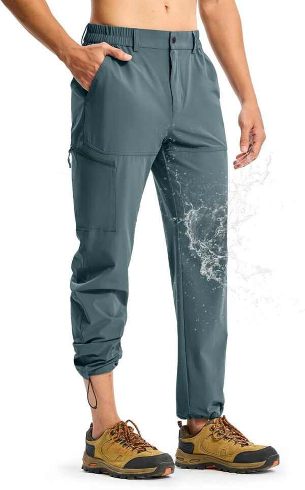 TBMPOY Men's Lightweight Hiking Pants Quick Dry 4 Pockets Stretch Water Resistant Travel Fishing Convertible Zip Cargo Jogger