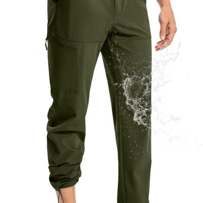 TBMPOY Men's Lightweight Hiking Pants Quick Dry 4 Pockets Stretch Water Resistant Travel Fishing Convertible Zip Cargo Jogger