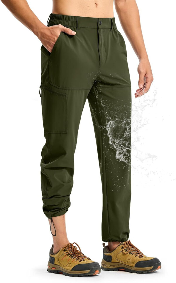 TBMPOY Men's Lightweight Hiking Pants Quick Dry 4 Pockets Stretch Water Resistant Travel Fishing Convertible Zip Cargo Jogger