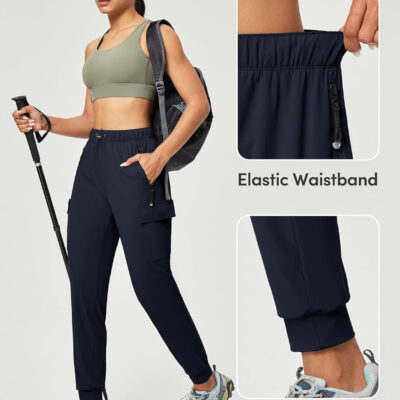6899f8f683c760dc5052d6bcfe0a0aa3bf8ae0a305d44b9607e16.jpg IUGA Women's Hiking Pants Cargo Joggers for Women with Pockets Lightweight Stretchy Quick Dry Travel Athletic Outdoor UPF50+
