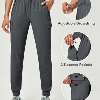 6899f8fb24011fda07bc62657b0d2617e8ed591b9e466f61e57d1.jpg IUGA Women's Hiking Pants Cargo Joggers for Women with Pockets Lightweight Stretchy Quick Dry Travel Athletic Outdoor UPF50+
