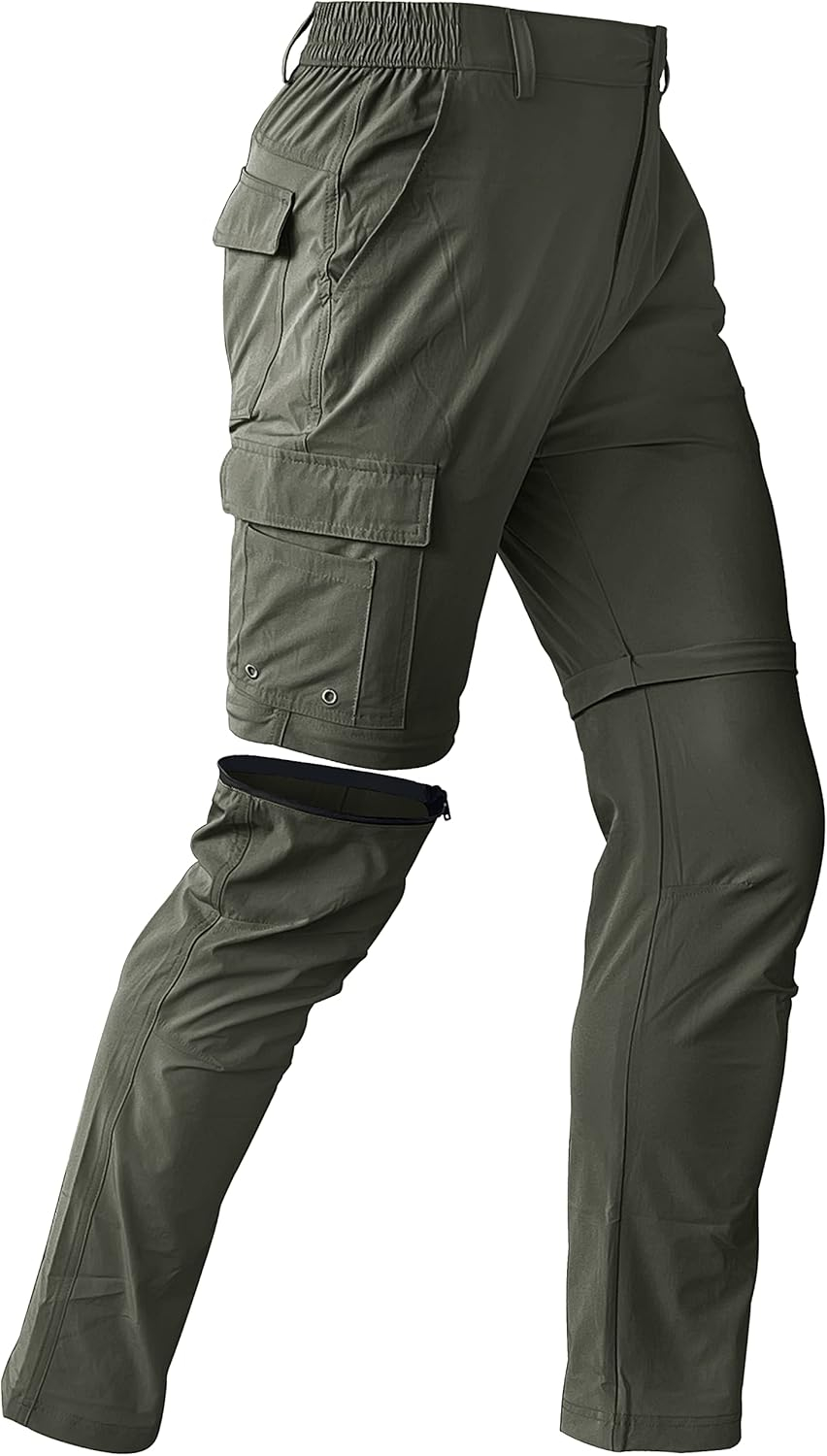 Mens Hiking Convertible Pants Waterproof Lightweight Quick Dry Zip Off Fishing Travel Safari Outdoor Cargo Work