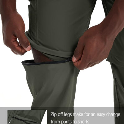 6899f95c0a94058c0c48668b08c3c773e1464c81eae8ce35503a3.jpg Mens Hiking Convertible Pants Waterproof Lightweight Quick Dry Zip Off Fishing Travel Safari Outdoor Cargo Work