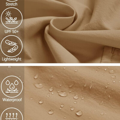 6899f96d712e15d86e9f139630cef950e60ad0e933319519f2636.jpg Mens Hiking Convertible Pants Waterproof Lightweight Quick Dry Zip Off Fishing Travel Safari Outdoor Cargo Work