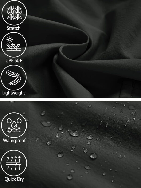 6899f9763fa49ee757101270f19d7f5eeb848474f1ceed66d61df.jpg Mens Hiking Convertible Pants Waterproof Lightweight Quick Dry Zip Off Fishing Travel Safari Outdoor Cargo Work
