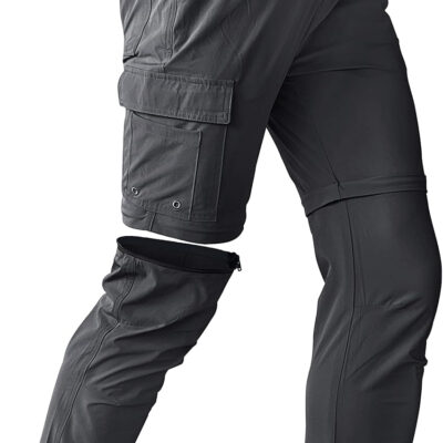 6899f97b09abd94aff74a1d6976455729377a8a4d858014465e99.jpg Mens Hiking Convertible Pants Waterproof Lightweight Quick Dry Zip Off Fishing Travel Safari Outdoor Cargo Work