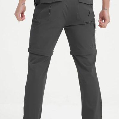 6899f981e31f34e4b174994d7a54b41a279f6aa0ae2387b9034e7.jpg Mens Hiking Convertible Pants Waterproof Lightweight Quick Dry Zip Off Fishing Travel Safari Outdoor Cargo Work