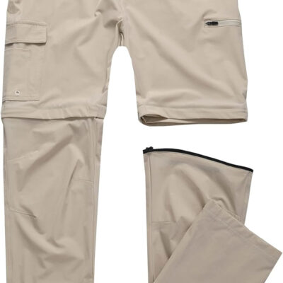 6899f98458525ee7ce9b793838ee28902fc02aede8480dac93606.jpg Mens Hiking Convertible Pants Waterproof Lightweight Quick Dry Zip Off Fishing Travel Safari Outdoor Cargo Work