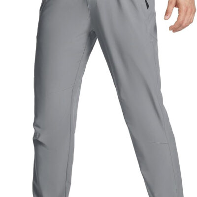 baleaf Men's Hiking Pants Lightweight Quick Dry Water Resistant Elastic Waist Cargo Pants with Zip Pockets for Outdoor