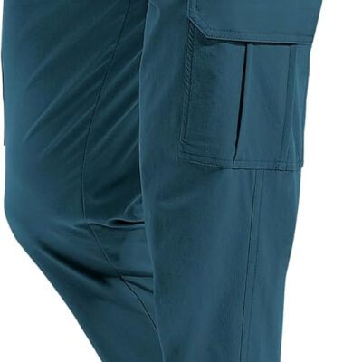 MOURCE Mens Hiking Pants Lightweight - Quick Dry Water Resistant Travel Pants with 7 Pockets for Camping Fishing Outdoor