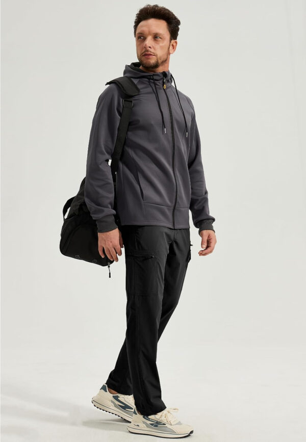 MOURCE Mens Hiking Pants Lightweight - Quick Dry Water Resistant Travel Pants with 7 Pockets for Camping Fishing Outdoor
