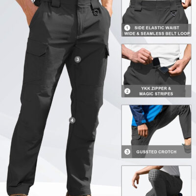 6899fa9f61ed1f183904afefc3876c84b573f0a92e730ac5ab7e9.jpg MOURCE Men's Lightweight Hiking Pants Quick Dry - Water Resistant Outdoor Cargo Pants for Men 7 Pockets