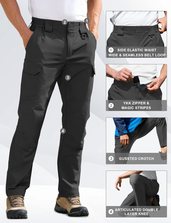6899fa9f61ed1f183904afefc3876c84b573f0a92e730ac5ab7e9.jpg MOURCE Men's Lightweight Hiking Pants Quick Dry - Water Resistant Outdoor Cargo Pants for Men 7 Pockets