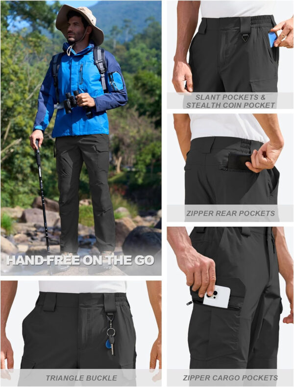 6899faa0dbae7a600361d261a1f1fdecd93cb7f99f6e14ccdb839.jpg MOURCE Men's Lightweight Hiking Pants Quick Dry - Water Resistant Outdoor Cargo Pants for Men 7 Pockets