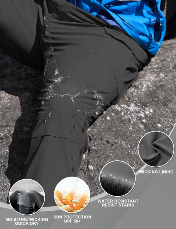 6899faa25079606c8e51e603a48e125f188c4b82cc39ebbd33dd7.jpg MOURCE Men's Lightweight Hiking Pants Quick Dry - Water Resistant Outdoor Cargo Pants for Men 7 Pockets