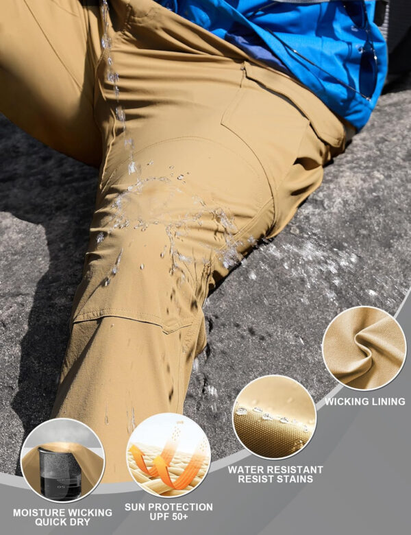 6899faa8bad031c4ac38fe82f6e9b162324049b14c100b71ab901.jpg MOURCE Men's Lightweight Hiking Pants Quick Dry - Water Resistant Outdoor Cargo Pants for Men 7 Pockets