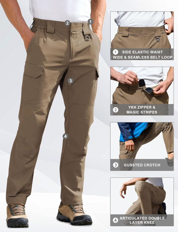 6899faad30a5958e057fcb2dab06da80d5a55b99b92c291b2a2c8.jpg MOURCE Men's Lightweight Hiking Pants Quick Dry - Water Resistant Outdoor Cargo Pants for Men 7 Pockets